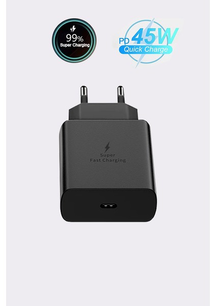 Samsung Galaxy A36 A56 5g Uyumlu 45W Süper Hızlı Şarj Aleti Cihazı Adaptörü(Başlık) Pd