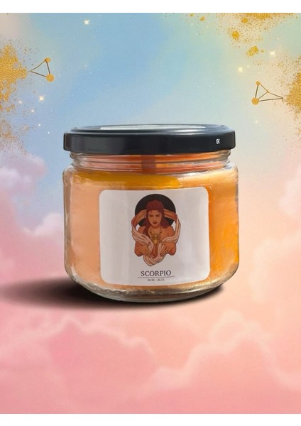 Akrep Burcu (Scorpio) Kavanoz Mum – Amber & Tarçın Kokulu - Ahşap Fitilli fiyatları