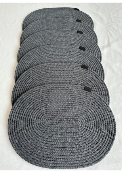 Jüt Supla Oval Antrasit 30X40 6lı