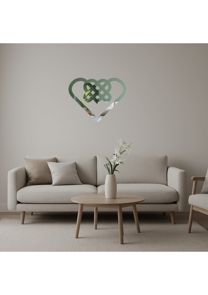Aşk ve Kalpler Temalı Dekoratif Aynalı Tablo - BRNTEK8309-1306