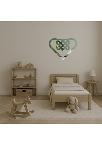 Aşk ve Kalpler Temalı Dekoratif Aynalı Tablo - BRNTEK8309-1306 fırsatları