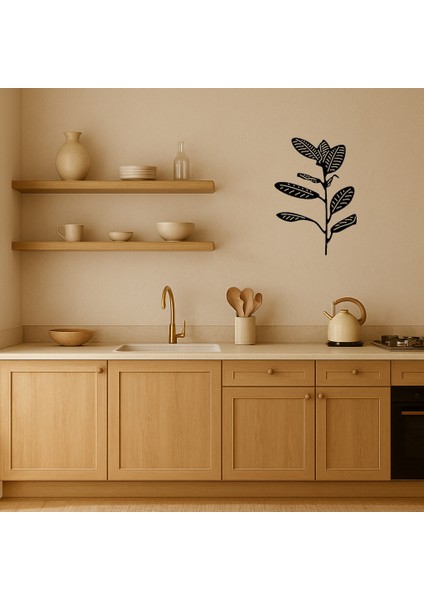 Soyut Yaprak Desenli Mdf Dekoratif Tablo - BRNTEK6955-2556 fiyatları