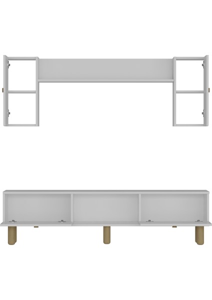 Polenct Bohem Konsol (KB150), Bohem Tv Ünitesi 2 Li Salon Takımı Beyaz-Beyaz indirimleri