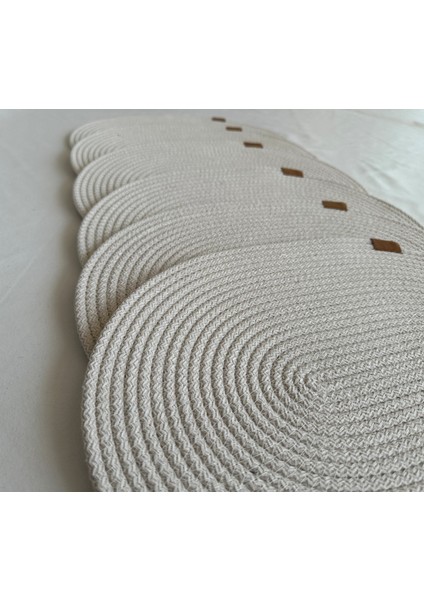 Jüt Supla Oval Beyaz 30X40 6lı