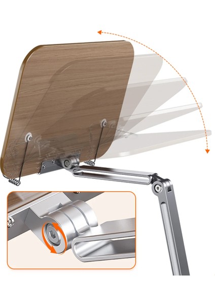 Kitap Tutucu Stand Ayarlanabilir Stand ve Tablet Standı 360° Döner Kollu Masa Duvar ve Raf Uyumlu Ergonomik Tasarım Ofis Öğrenci ve Ev Kullanımı Için Mükemmel Tutucu Stand fırsatları
