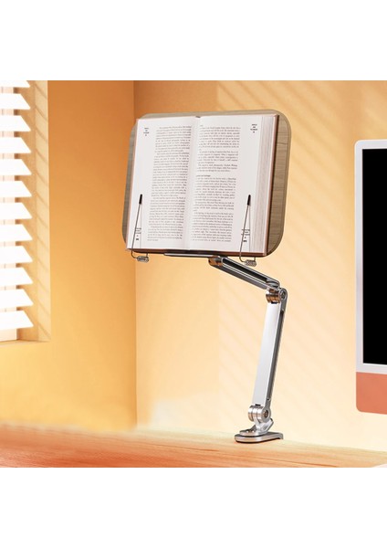 Kitap Tutucu Stand Ayarlanabilir Stand ve Tablet Standı 360° Döner Kollu Masa Duvar ve Raf Uyumlu Ergonomik Tasarım Ofis Öğrenci ve Ev Kullanımı Için Mükemmel Tutucu Stand indirimleri