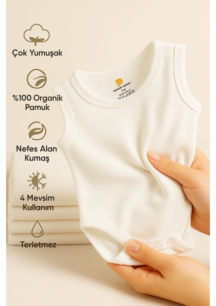 Bebek Zıbını 5'li Bebek Body Atlet Zıbın Set