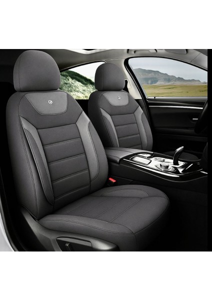 Skoda Fabia Hatchback 2007 Aracınıza Uyum Sağlayan Oto Koltuk Kılıfı Tam Takım - Primier Siyah