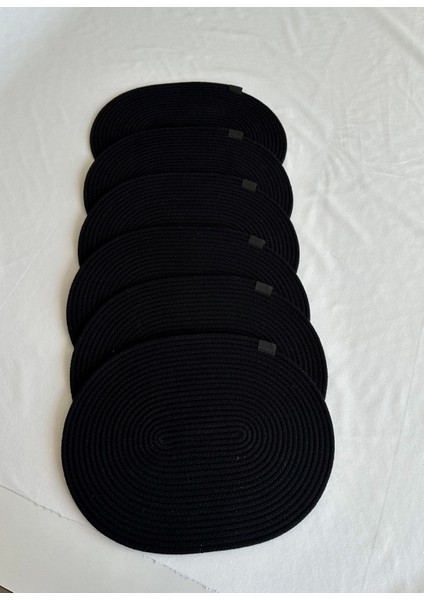 Jüt Supla Oval Siyah 30X40 6lı