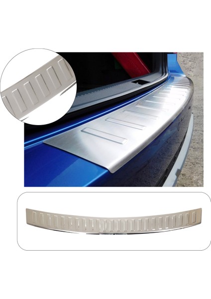 Skoda Octavia A7 Sd Uyumlu 2013-2016 Krom Arka Tampon Üstü Koruma Paslanmaz Çelik