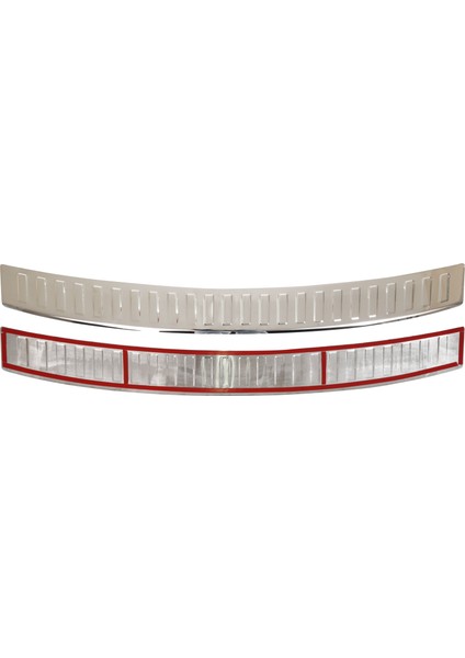 Skoda Octavia A7 Sd Uyumlu 2013-2016 Krom Arka Tampon Üstü Koruma Paslanmaz Çelik