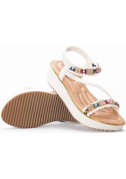 Kadın Taşlı Sandalet 24Y121-5 fırsatları