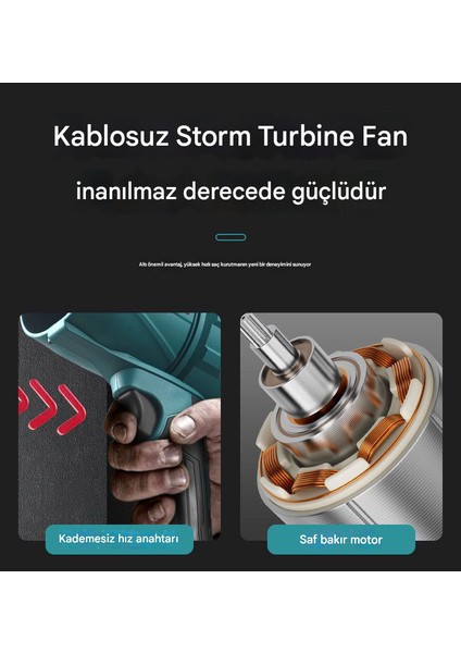 KP7005 Turbo Jet Fan Fırçasız Motor Güçlü Hava Fanı 22000 Rpm