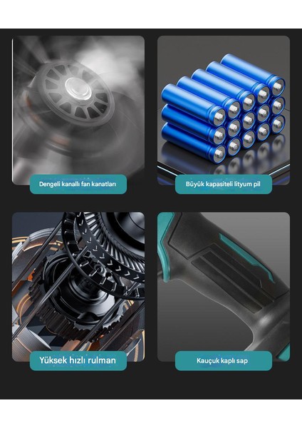 KP7005 Turbo Jet Fan Fırçasız Motor Güçlü Hava Fanı 22000 Rpm