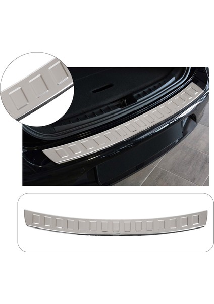 Seat Altea Xl Uyumlu 2004-2009 Krom Arka Tampon Üstü Koruma Paslanmaz Çelik