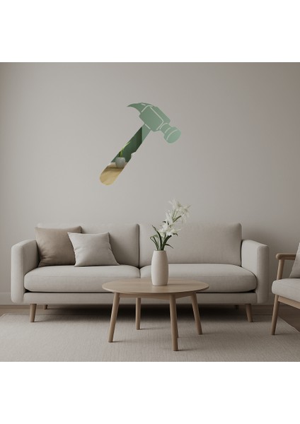Alet Çekiç Dekoratif Aynalı Tablo - BRNTEK2231-5466
