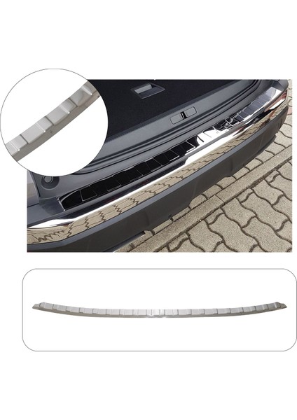 Hyundai Kona Uyumlu 2017 ve Üzeri Krom Arka Tampon Üstü Koruma Paslanmaz Çelik