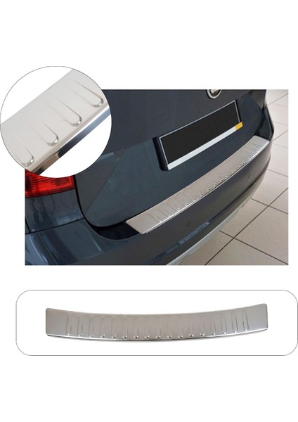 Skoda Yeti 2 Uyumlu Krom Arka Tampon Üstü Koruma Paslanmaz Çelik