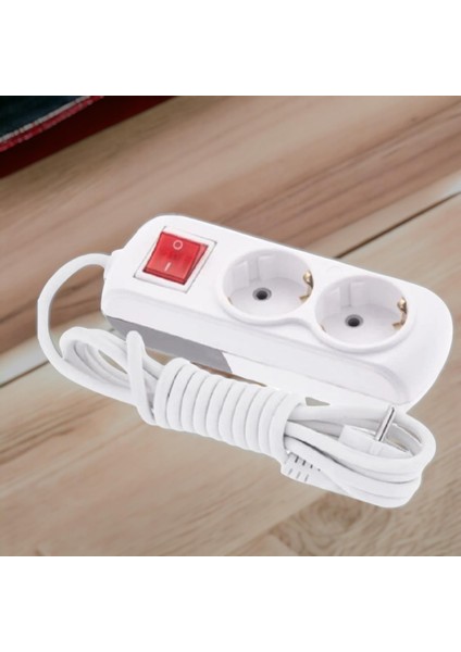 Anahtarlı Grup Priz Fiş Çoğaltıcı 1 Metre Topraklı Düğmeli Çoklu Kablolu 2'li Asmalı Uzatma modelleri