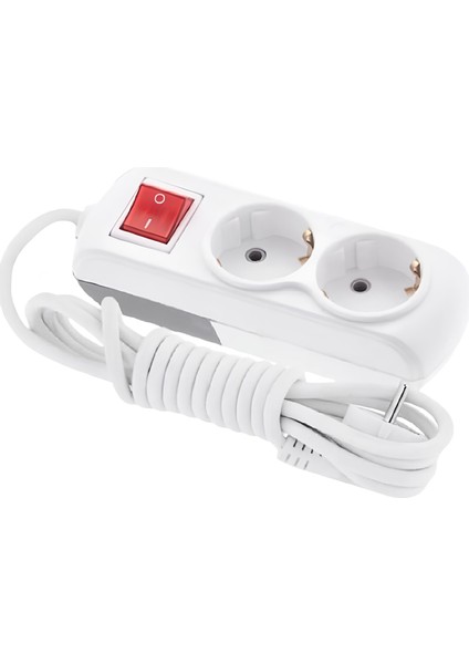 Anahtarlı Grup Priz Fiş Çoğaltıcı 1 Metre Topraklı Düğmeli Çoklu Kablolu 2'li Asmalı Uzatma indirimleri