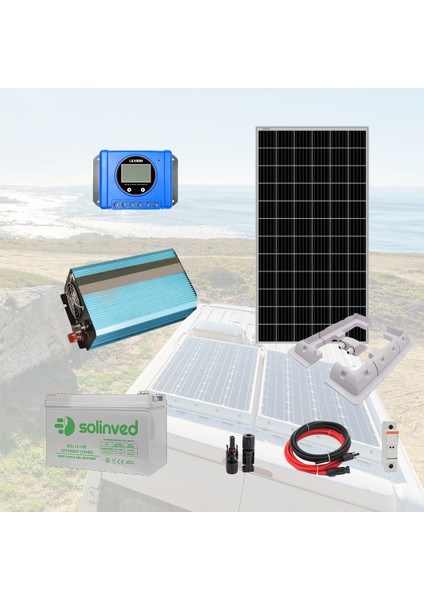 Solar Güneş Enerji Sistemi Karavan ve Aydınlatma Paketi (Tak-Kullan)-Mini