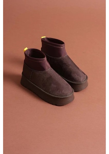 Süet Içi Kürklü Lastikli Bağcıksız Kalın Taban Kadın Bot modelleri