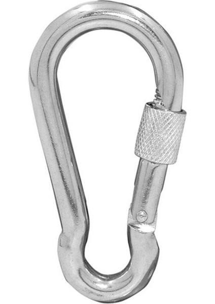 Paslanmaz Krom Vidalı Karabina – Vidalı Kilitli Bağlantı Aparatı (5mm) 6'lı Paket