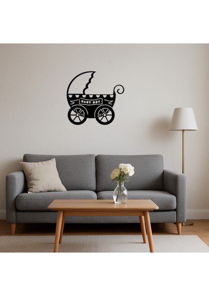 Bebek Arabası Temalı Mdf Dekoratif Tablo - BRNTEK2952-3736 fırsatları
