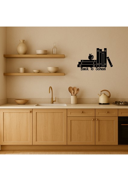 Okula Dönüş Kitapları Temalı Mdf Dekoratif Tablo - BRNTEK5460-7423 fiyatları