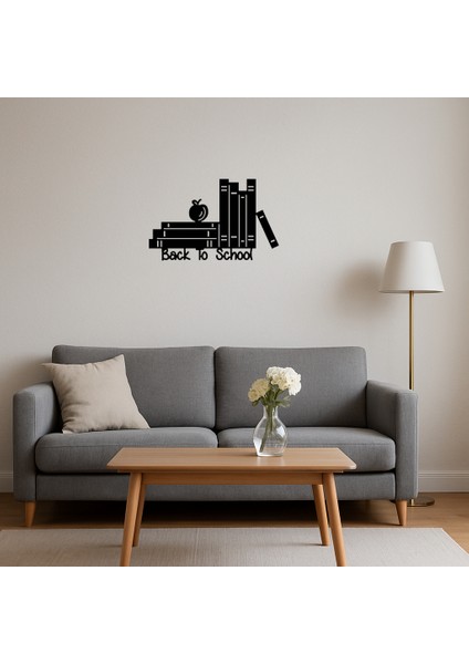 Okula Dönüş Kitapları Temalı Mdf Dekoratif Tablo - BRNTEK5460-7423 fırsatları