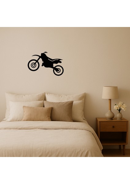 Hız Tutkunu Motorcu Desenli Mdf Dekoratif Tablo - BRNTEK9124-4420