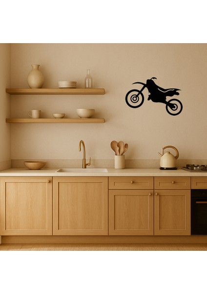 Hız Tutkunu Motorcu Desenli Mdf Dekoratif Tablo - BRNTEK9124-4420 fiyatları