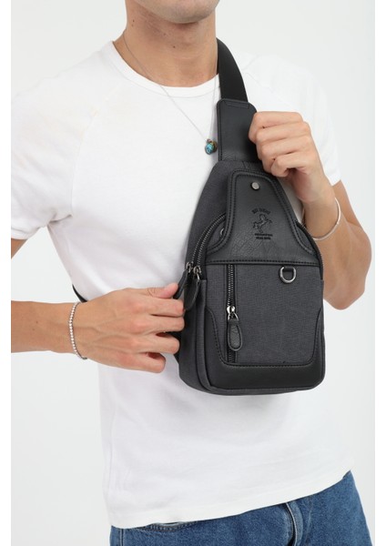 Siyah Kanvas Çok Bölmeli Erkek Omuz Çantası Erkek Çapraz Çanta modelleri