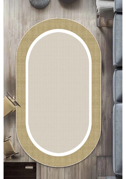 Dijital Kaymaz Yıkanabilir Jüt Sisal Görünümlü Oval Salon Halısı Mutfak Halısı Yolluk DC-OVAL7339 fiyatları