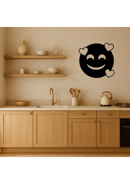 Kalp Gözlü Gülen Yüz Emoji Dekoratif Tablo - BRNTEK6906-8306 fiyatları