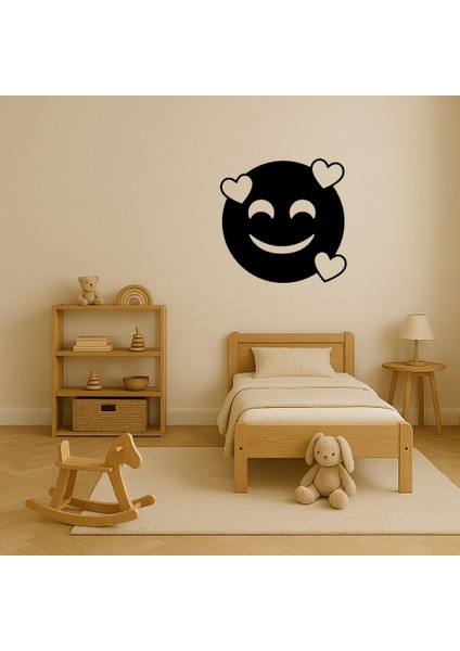 Kalp Gözlü Gülen Yüz Emoji Dekoratif Tablo - BRNTEK6906-8306 modelleri