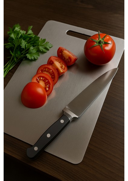 304 Kalite Antibakteriyel Paslanmaz Çelik Kesme Tahtası 3 Adet fırsatları