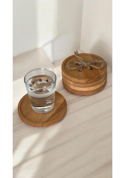 Keyif Ahşap Bardak Altlığı Düğme Figürlü 4 Lü fırsatları