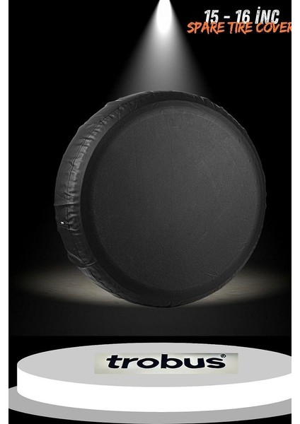 15-16 Inç Lastikler Için Stepne Kılıfı – Dayanıklı Siyah Suni Deri Koruma