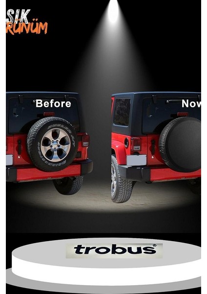 15-16 Inç Lastikler Için Stepne Kılıfı – Dayanıklı Siyah Suni Deri Koruma modelleri