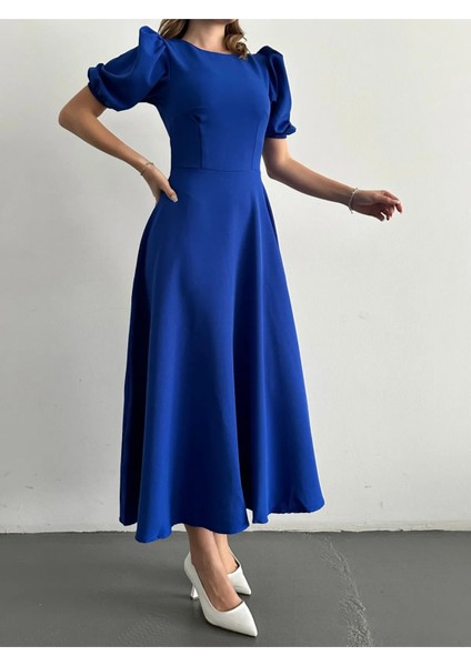 Karpuz Kollu Midi Boy Elbise indirimleri