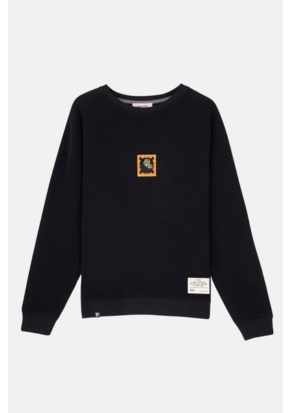 Thinker Pepe Supersoft Sweatshirt - Siyah
