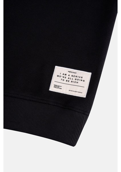 Thinker Pepe Supersoft Sweatshirt - Siyah modelleri