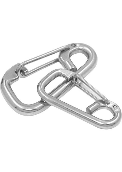 Krom Yaylı Paslanmaz Karabina – Otomatik Yay Mekanizmalı Bağlantı Kancası (6 Mm) 5'li Paket modelleri