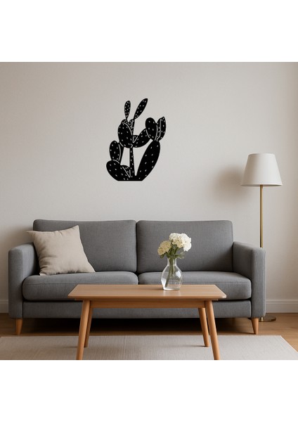 Minimalist Kaktüs Desenli Mdf Tablo - BRNTEK9440-4278 fırsatları