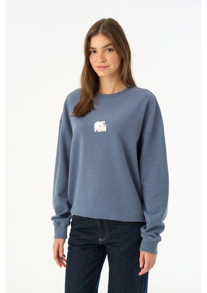 Kutup Ayısı Supersoft Sweatshirt - Flint Mavi fırsatları