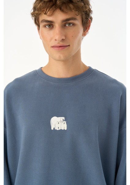 Kutup Ayısı Supersoft Sweatshirt - Flint Mavi
