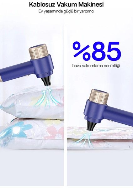 Portatif Vakumlu Üflemeli Mini Şarjlı Araç Süpürgesi - Toz ve Kül Temizliği El Süpürgesi PR-AS03