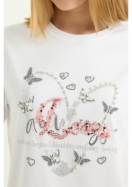 Incili Taşlı Tshirt fırsatları