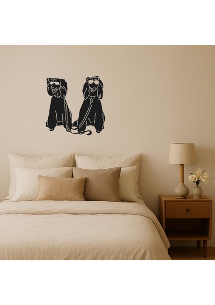 Gözlüklü Köpekler Dekoratif Tablo - BRNTEK6465-2258